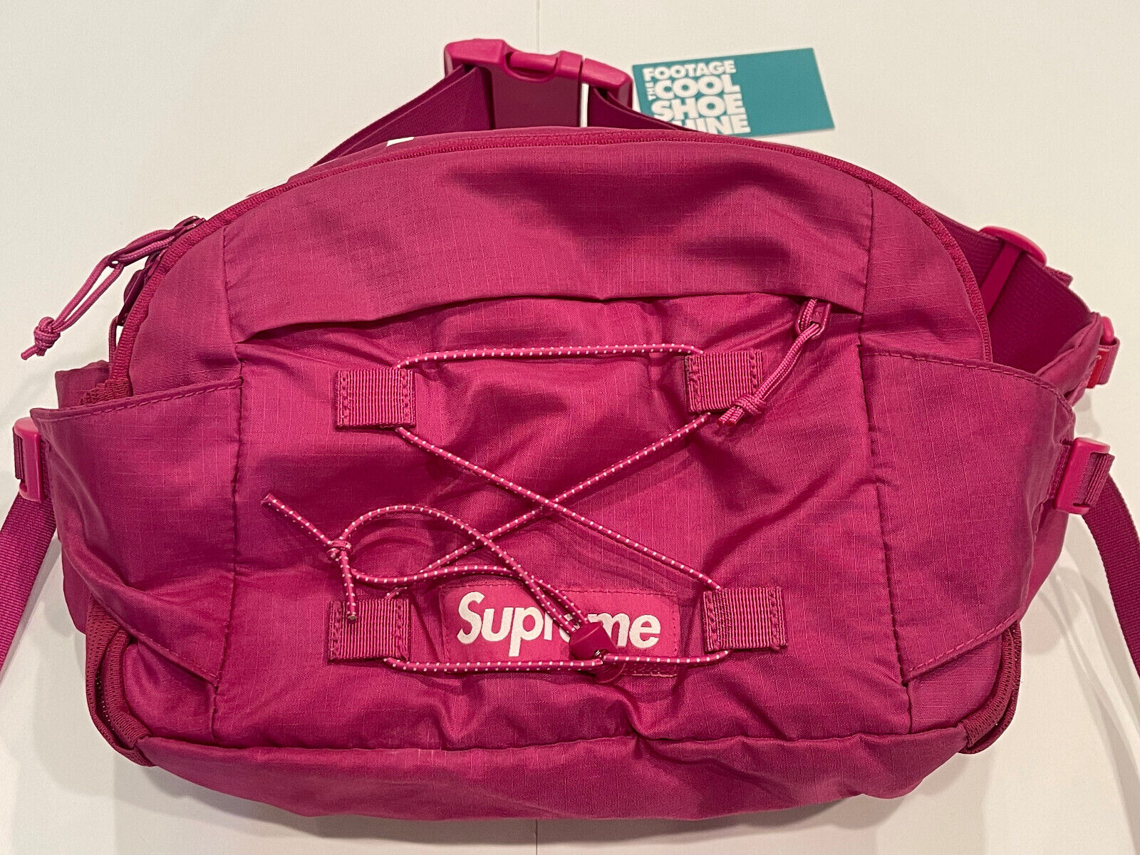 2017 SS17 SUPREME WAIST BAG SHOULDER BAG MAGENTA PINK WHITE BOX LOGO TNF