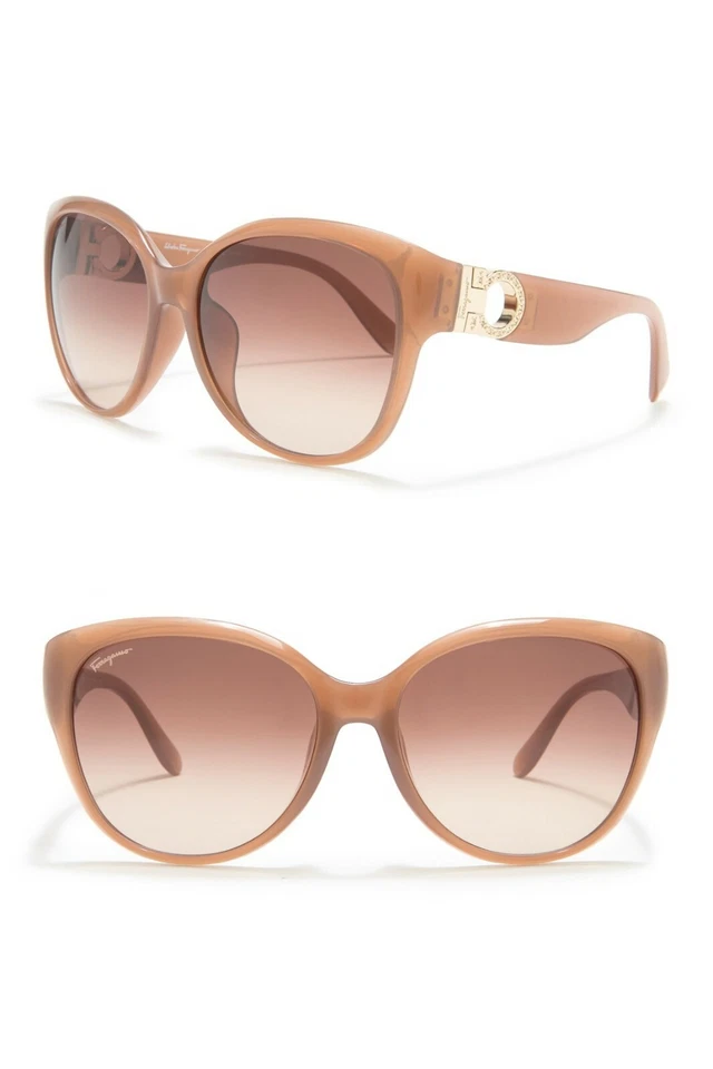 Gafas de sol Salvatore Ferragamo SF851SRK redondo ópalo rosa/cristales/marco dorado Foto 3 de 4