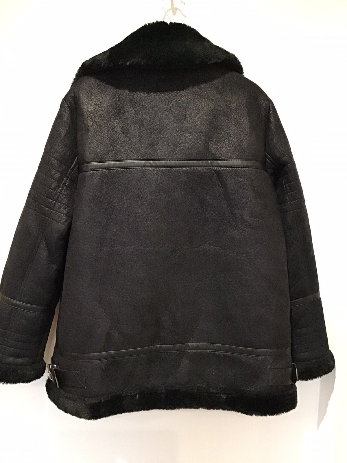 Next Womens Size 16 Black Flying Jacket Aviator Jacket Little Use eBay