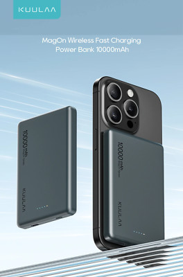 KUULAA 10000mah Magnetic Wireless Power bank for Mobile Phone Cell