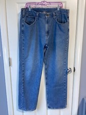 Carhartt blue straight leg denim jeans B350 Relaxed fit-size 38 x32