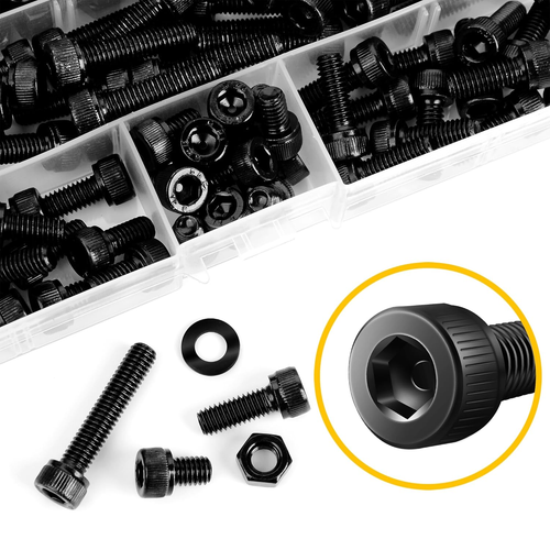 240Pcs M6 Bolt Nuts and Bolts Assortment Kit, M6 Screw X 8/10/12/16/20/25/30Mm, - Picture 6 of 12