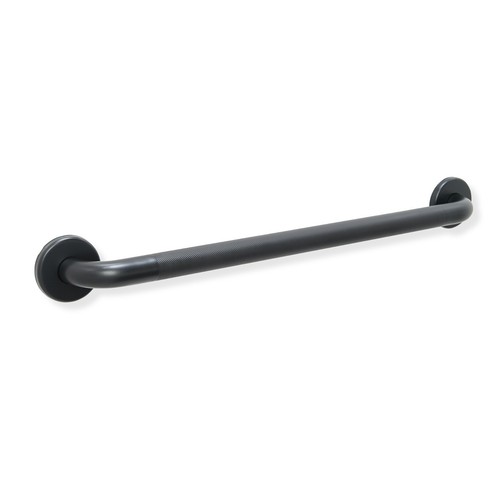Shower Grab Bar Knurled Grip in Matte Black Finish | Holds Upto 400 lb - Picture 43 of 63
