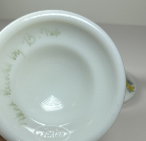 Vintage Fenton White Milk Butterflies & Flowers Candy Dish, HTF, 1960-70! A+Cond - Picture 12 of 21