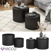 Couchtisch-Set Giva Schwarz 48 X 38 Cm Vicco