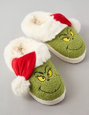 American Eagle Women  s Grinch Scuff Slippers - New w/Tag - FREE SHIPPING