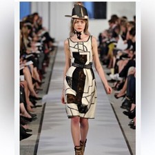 NWOT Oscar de la Renta Abstract Patterned Dress size12