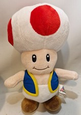 Peluche Giocattolo Morbido Ufficiale Nintendo Super Mario 12" Toad Mushroom 2020