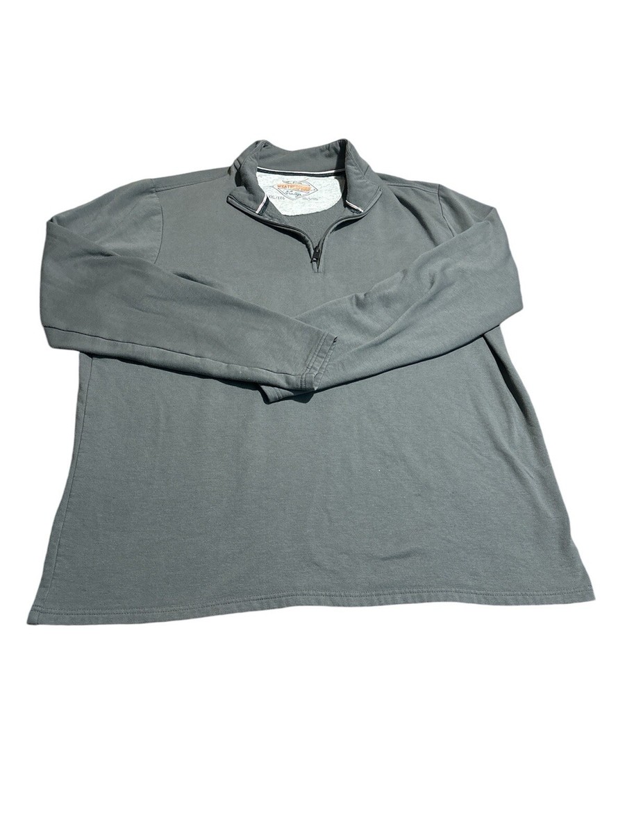 Weatherproof Mens Gray Long Sleeve 1/4 Zip Pullover Sweatshirt