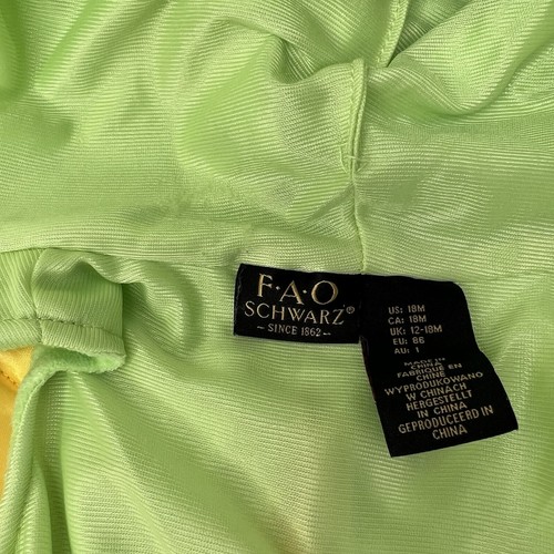 FAO Schwarz Green Fire Dragon Plush Costume 18 Month Toddler Halloween Yellow - Picture 6 of 7