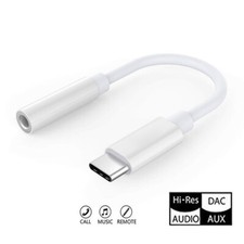  Music/Calling/MIC Supported - USB C Digital to 3.5mm Headphone Jack Adapter