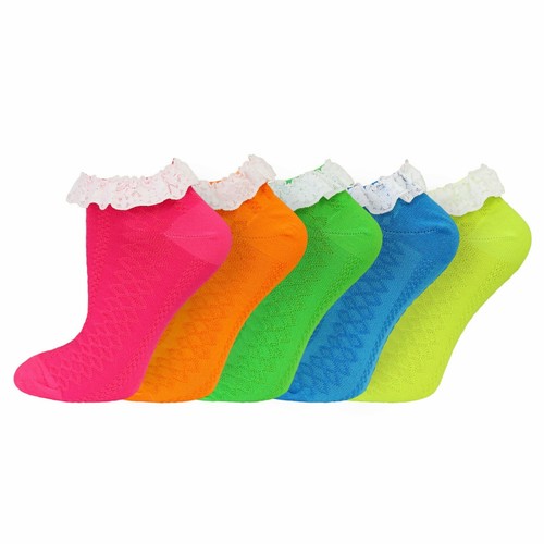 lace trim trainer socks