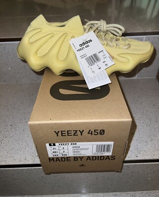 Adidas yeezy 450 sulfur yellow 40 2/3 new neu etikett original mit karton