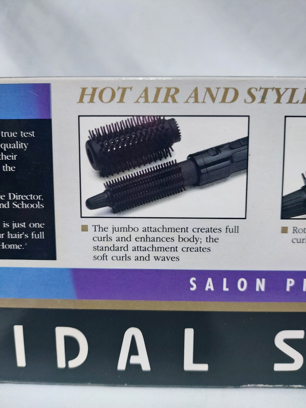 Vidal Sassoon Tangle Free Hot Air Brush Combi VS120UK Hair Styler Brush Boxed eBay