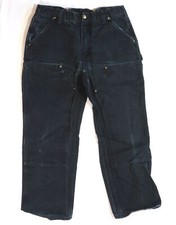 Carhartt Vintage 1990's Workwear Pants Beat Up Worn In Pair Blue Duck Damage 