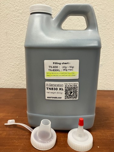 (600g) BULK Toner Refill for Brother TN-830, TN830, TN830XL, TN-830XL - 第 1/8 張圖片