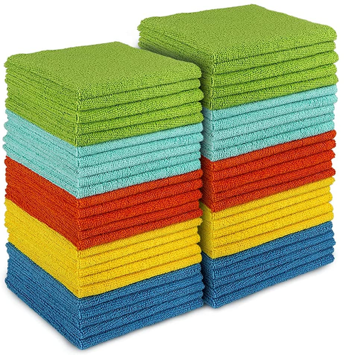 50 Stück Mikrofaser Reinigungstücher - Allzwecklappen für Haus & Auto, 12 Zoll x 12