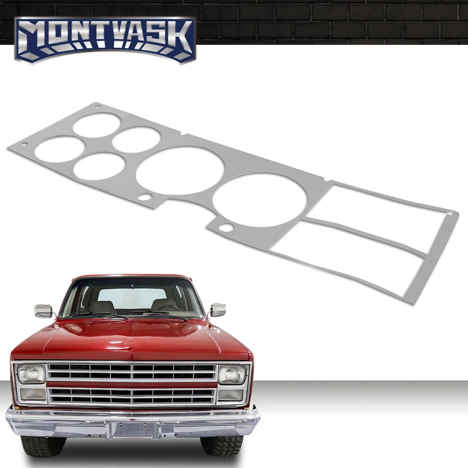Instrument Panel Dash Bezel Aluminum Insert Fit For 1981-1987 Chevy/GMC Truck - Image 3 of 4