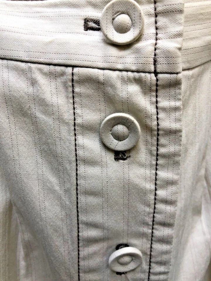 Marc by Marc Jacobs женская юбка размер 8 с белый тюльпан кнопки плиссированные эластичной - Изображение 2 из 4