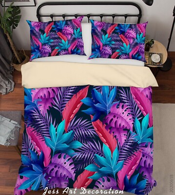 3D Fresh Leaf Pattern Quilt Cover Set Duvet Cover Bedding Pillowcases