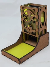 EYE OF RA Dice Tower Tray wood & acrylic nesting portable tabletop games DND