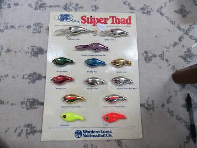 Vintage Hawg Boss Super Toad fishing lure Carded Sampler (lot