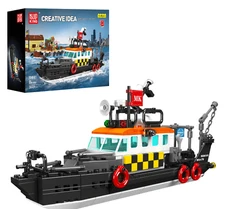 MOULD KING 10081 British Multi-Functional Rescue Boat Blocks Set 364 Pieces MOC