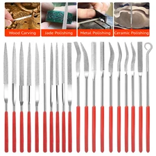 20pcs Diamond Needle File Set, 3*140mm Mini Handy Polishing Carving Working Tool