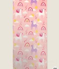 Pink Unicorn Print Cotton Beach Towel