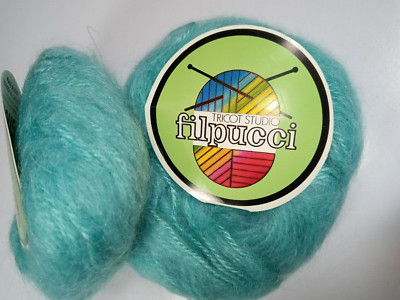 Tricot Studio Filpucci Yarn Lot of 2 Balls Each Ball 52 Yards Mohair/Silk