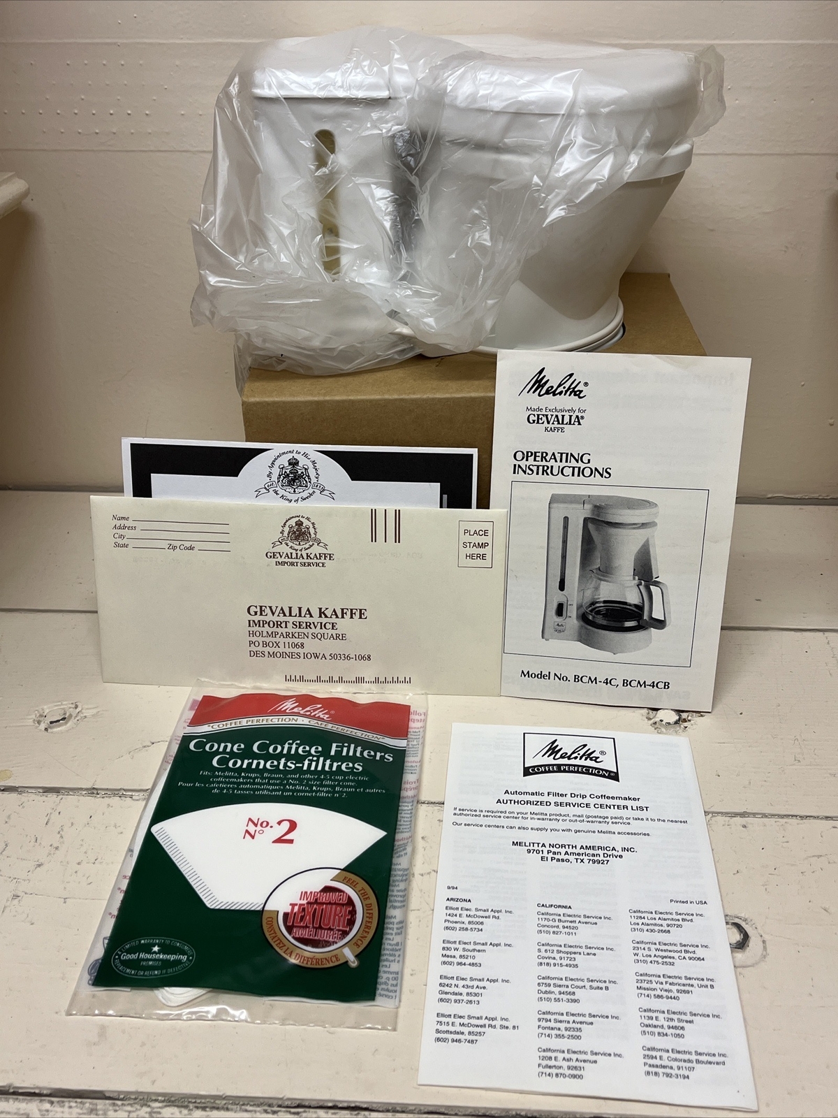 Melitta Gevalia Kaffe 4Cup Coffee Maker BCM4C (White) UNUSED eBay