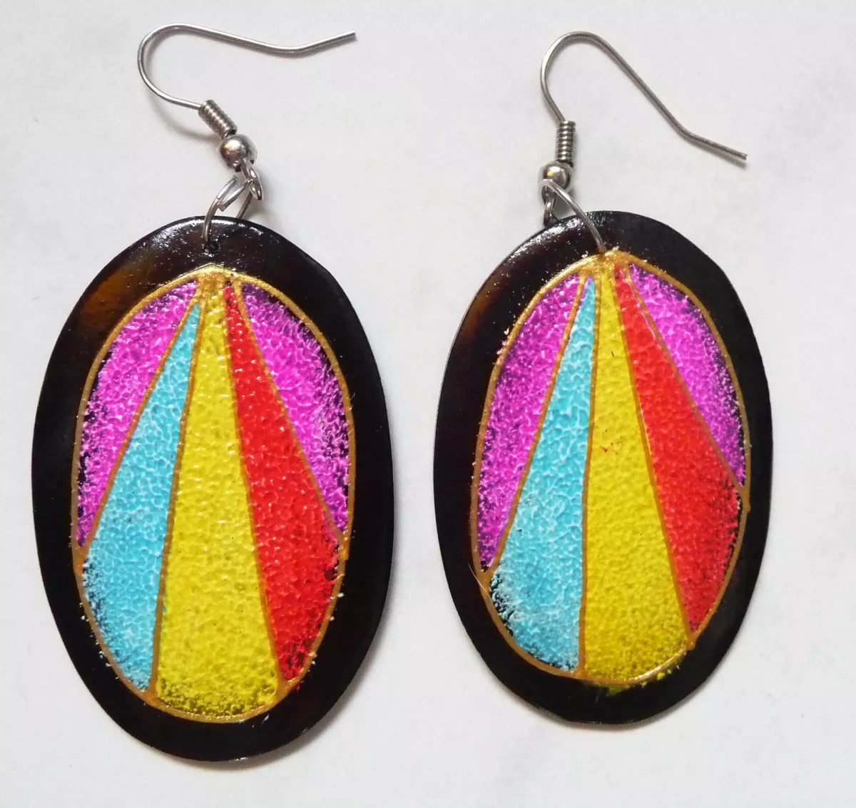 Painted clearance wood earrings