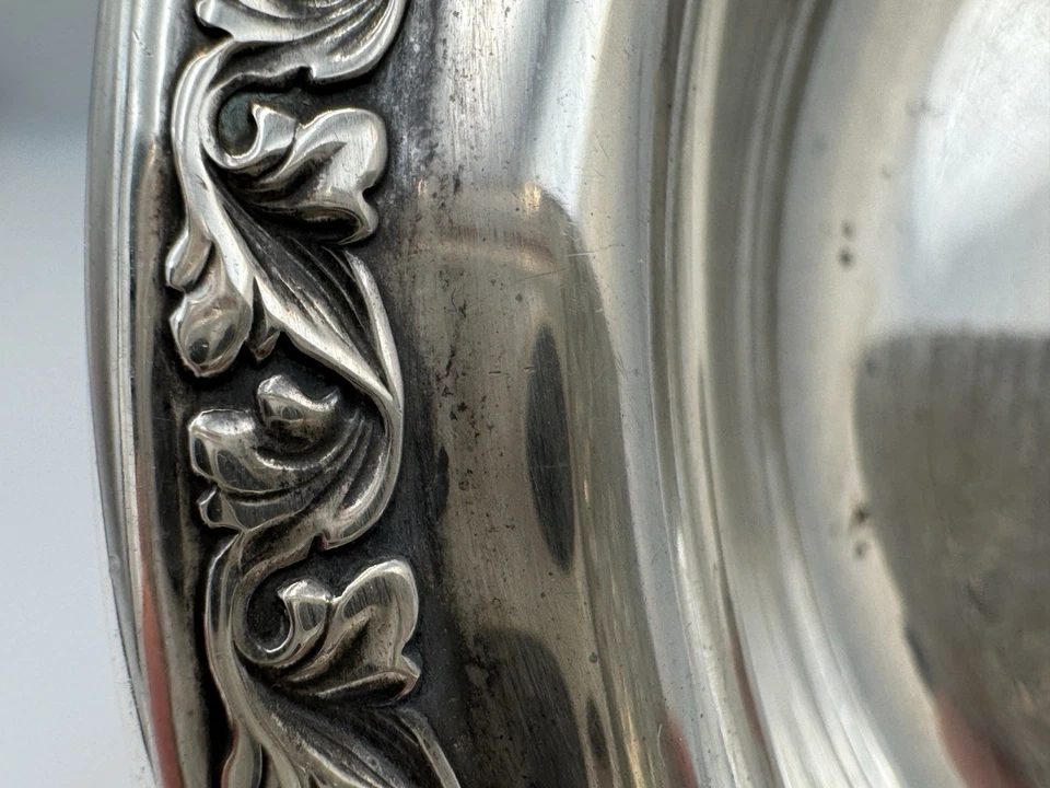 Vintage Lunt Silverplate Bon Bowl Scroll & Bead Pattern M-6B - Imagem 4 de 4