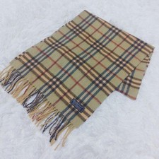 Vhtf Color Scarf Cashmere Nova Check Khaki Made In The Uk Women Accessory LTD Or