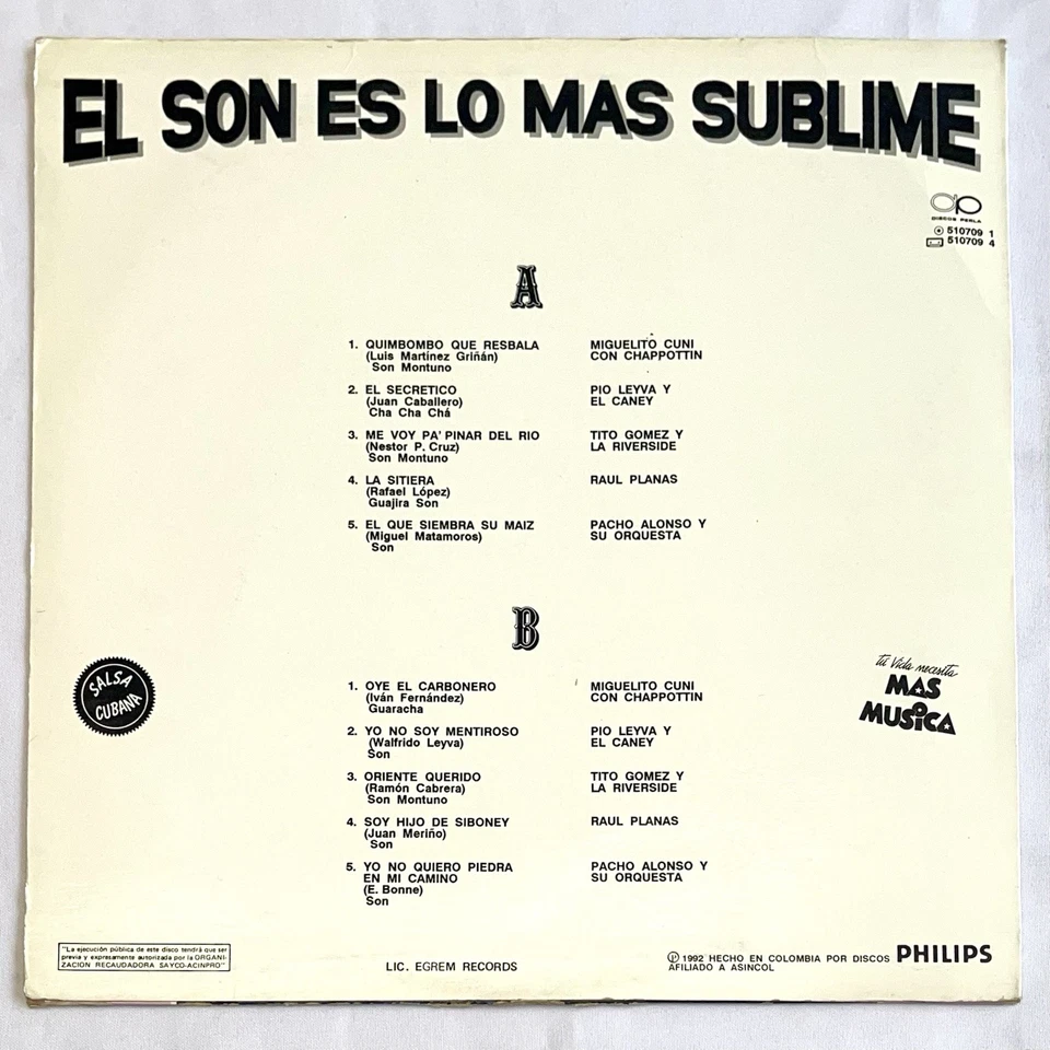 El Son Es Lo Más Sublime - Montuno - Miguelito Cuni , Chappottin - Pio Leyva - Image 2 of 4