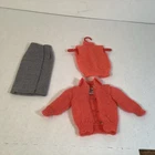 Vintage 1959 Barbie Mattel #976 Tagged Sweater Skirt Girl Barbie Doll Outfit