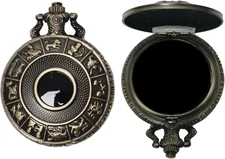 Obsidian Scrying Mirror, Natural Healing Crystal Obsidian Mirror with Bag, for D