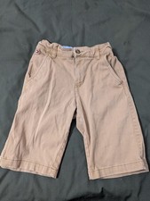 Tommy Hilfiger Tan Flat Front Shorts adj waist, Sz 14 Boys- GOOD condition 