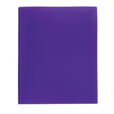 Office Depot Brand Poly 2-Pocket Portfolio With Fasteners, Purple
