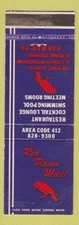 Matchbook Cover - Red Raven Motel Harmar PA