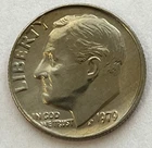 1979-P  Clad Uncirculated Roosevelt Dime taken from a United States Mint Set