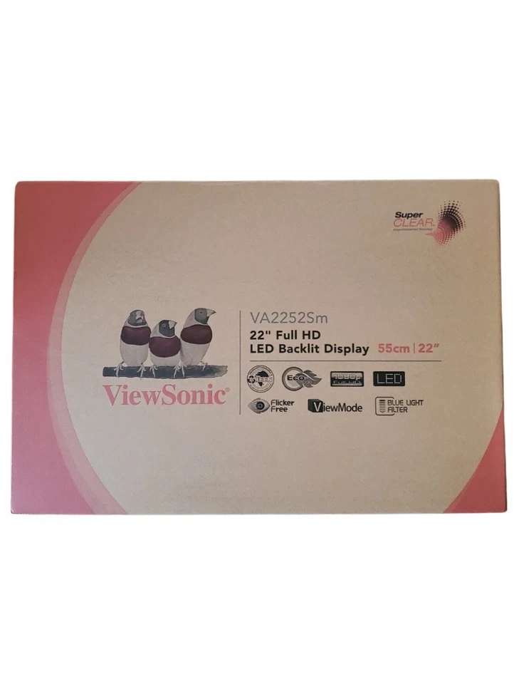 ViewSonic VA2252SM 22" Full HD 1080p LED-backlit LCD Monitor New NIB - Image 2 of 4