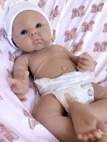 Bambola neonato completa silicone reborn baby boy 19" bambino morbida 7 libbre floppy realistica - Foto 11 di 21