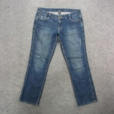 Calvin Klein Jeans Womens 29 Blue Straight Leg Medium Wash Denim Stretch Casual