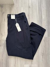 MARKS & SPENCER WOMENS NAVY BLUE STRAIGHT LEG CHINOS TROUSERS Size 18 Bnwt