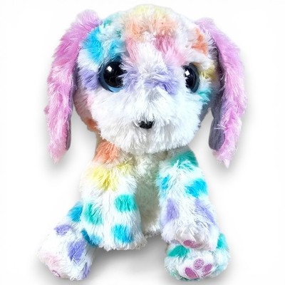 Moose Toys Scruff A Luvs Puppy Dog Plush Stuffed Toy Pastel Rainbow Spots 8''