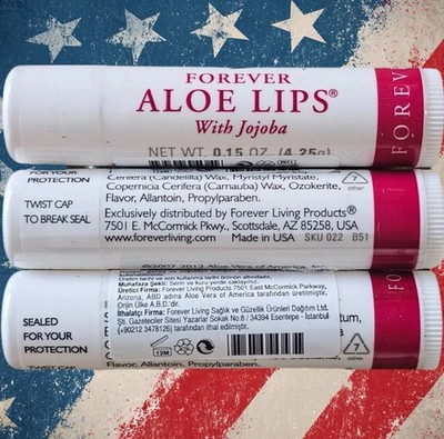 12Pk FOREVER LIVING ALOE LIPS Box of 12-Aloe Leaf Extract Jojoba free  shipping | eBay