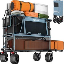 Brakes, Large with Exte 400L Long Decker Double Wagon Extra 48" Capacity Folding