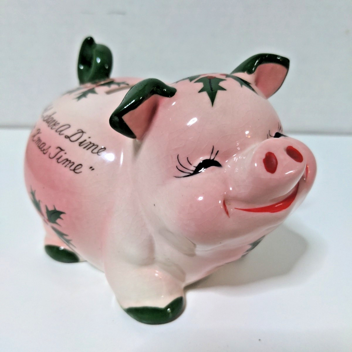 Kreiss Christmas Piggy Bank Poems Live It Up At Christmas Time About 6" Long