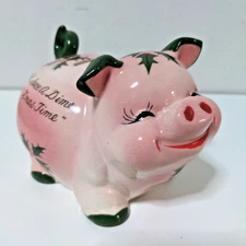 Kreiss Christmas Piggy Bank Poems Live It Up At Christmas Time About 6" Long